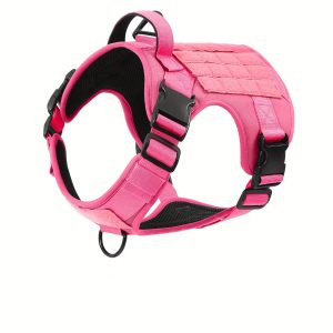 87180ca6-5724-49bf-b290-5b845721e0f9.jpg Tactical Pet Chest Service Dog Harness Vest Adjustable Reflective Dog Harness Metal Buckle Hiking Training