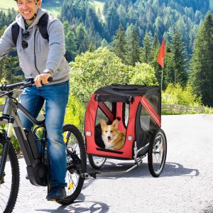 f9ff599c-9fb2-41a0-acee-d7828d1ad0b8.jpg Dog Bike Trailer, Pet Wagon Bicycle Trailer with Easy Folding Cart