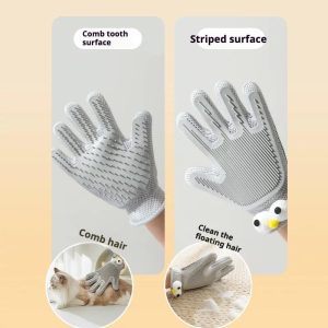 72899d35-6f2a-4394-8ea0-31fb49e3ca71.jpg 2-in-1 Pet Grooming Gloves & Brushes For Cats And Dogs High-Efficiency Hair Removal & Massage GlovesDouble-Sided Hair RemovalAnti-Scratch & Bite ProtectionCleaning & Grooming