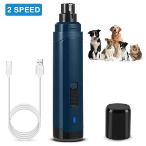 7d168bb4-e818-4947-bc20-904efd1fc5a5.jpg 1Pc Dog Nail Grinder 2 Speeds Quiet USB Rechargeable Pet Nail Grinder Professional Pet Nail Trimmer Cordless Paws Grooming & Smoothing Claw Care For Small Medium Large Dogs & Cats