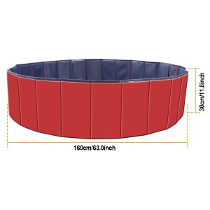 aff1cd1d-0148-4e55-80d2-0127e894b09b.jpg 1Pc 160 X 160 X 30cm-63.0 X 63.0 X 11.8inch Foldable Pet Swimming Pool PVC Dog Swim Pool Bathing Tub Playmat Pools