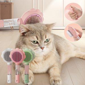 d3abd1fb-a6eb-4856-9808-e5f90d25cc77.jpg 2 In 1 Self Cleaning Dog Brush Comb With Spray Pets Grooming Hair Remover Combs Brush Floating Hair Pet Grooming Brush Pet Products