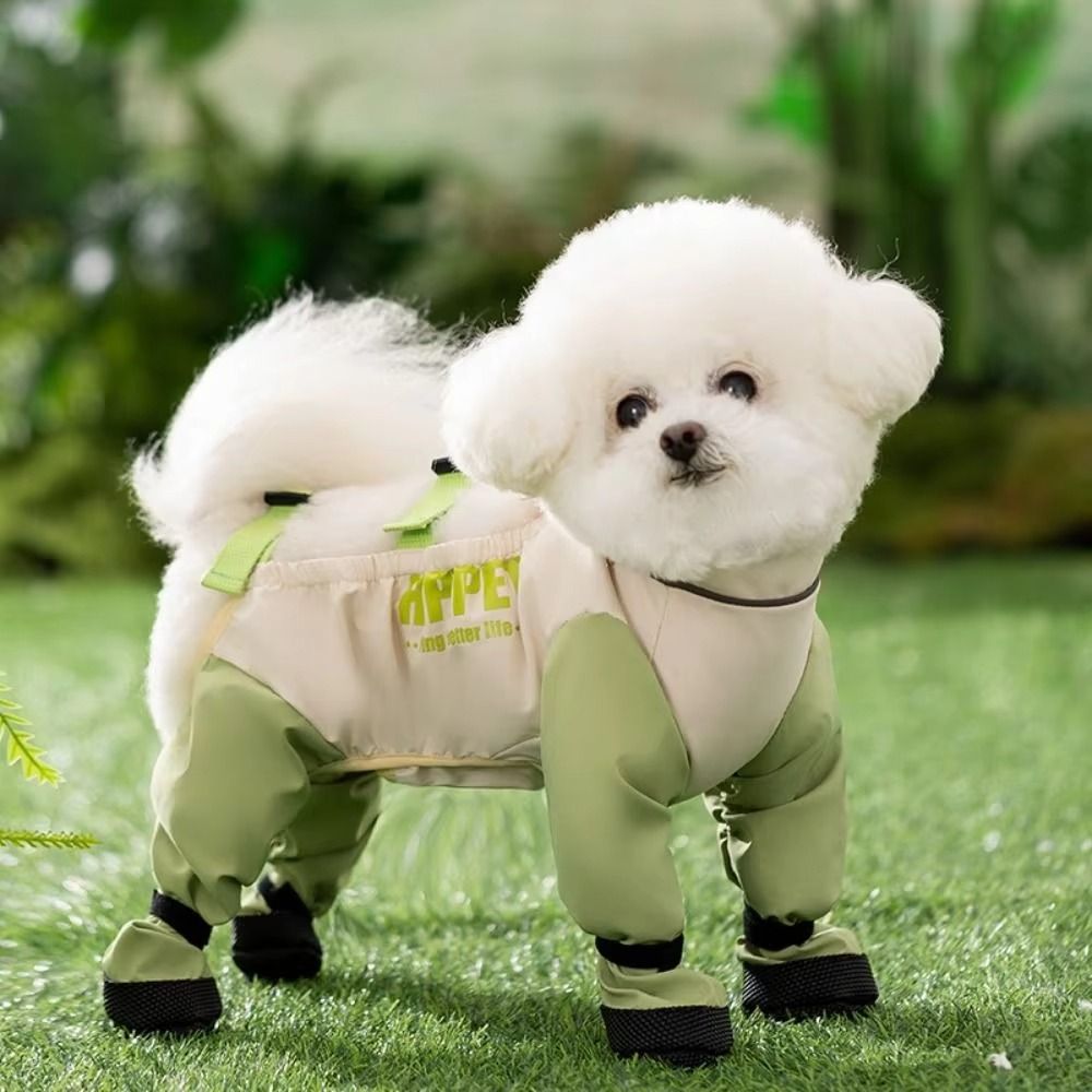Waterproof Reflective Stripe Pet Pants Adjustable Stain Resistant Dog Four-Legged Pants Quick Dry Durable