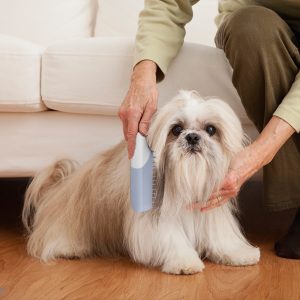 291187270808.jpg Pet Silicone Massage Brush Deodorant Sterilization Comb Handle Dog Grooming Shaving Massage Cleaning Comb Fur Remove Brush