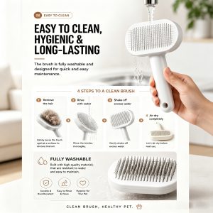 356f1a5f-4c15-4198-8dbc-c2774b7bff66.jpg Pet Slicker Brush For Cats & Dogs, Self-Cleaning Grooming Brush With One-Click Hair Removal, Gentle Deshedding Tool For Long & Short Hair, Skin-Friendly Pet Grooming Comb
