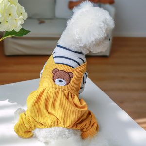 5d3c9b7d-6347-4d5d-9cb7-f7185c9d9b40.jpg Teddy Fleece-lined Puppy Dog Clothing Four-legged Bread Bear Overalls