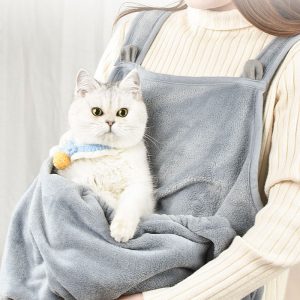 aa7019a5-bb5e-4f2c-8935-1629dba625bd.jpg Touch The Cat Clothes Pets Apron Non-stick Anti-grab Soft Plush Camisole Pinafore For Pets